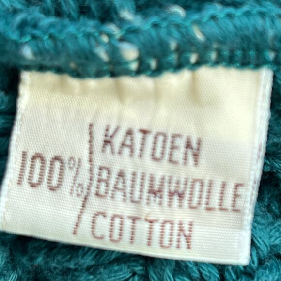 Blarney woolen mills vintage teal green knit sweater oversized grandmacore cozy - Picture 9 of 10